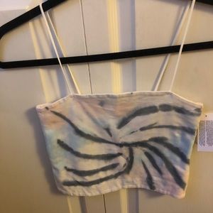 Tie dye cropped tank top